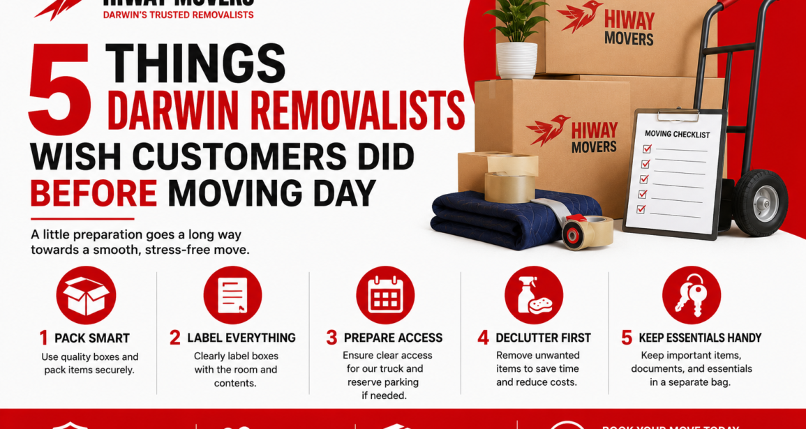 5 Things Darwin Removalists Wish Customers Did Before Moving Day