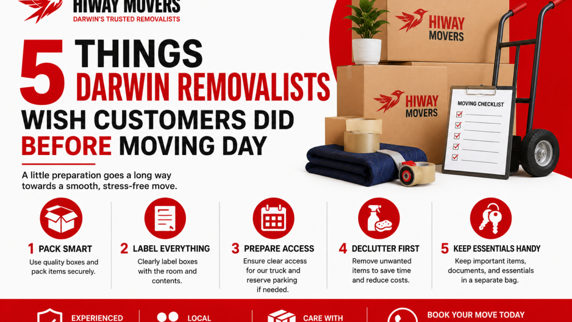 5 Things Darwin Removalists Wish Customers Did Before Moving Day
