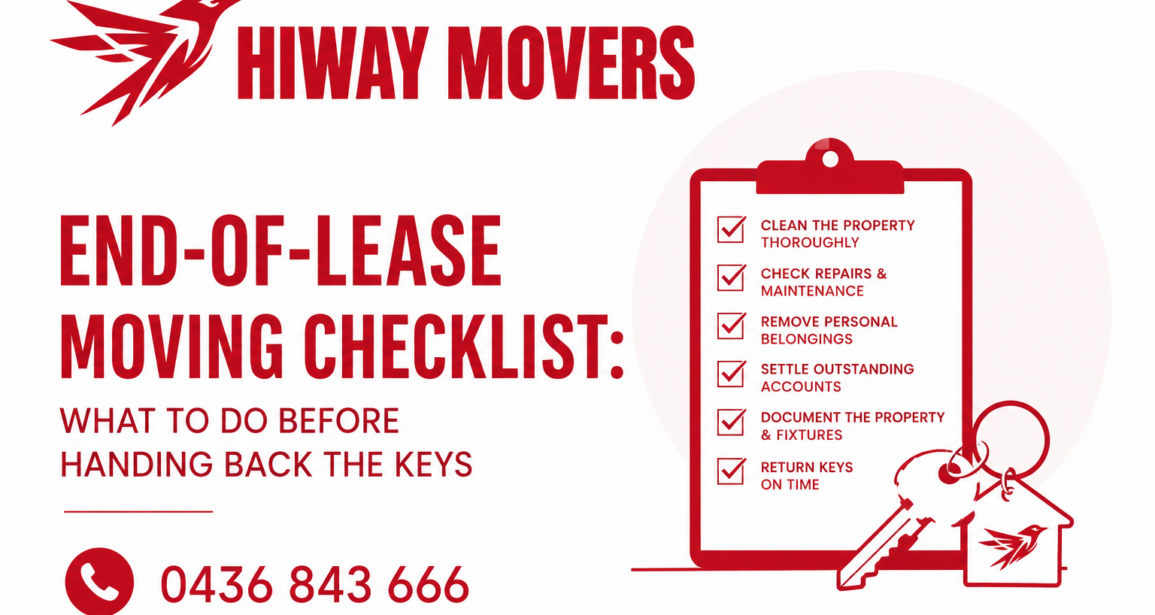 End-of-Lease Moving Checklist: What to Do Before Handing Back the Keys
